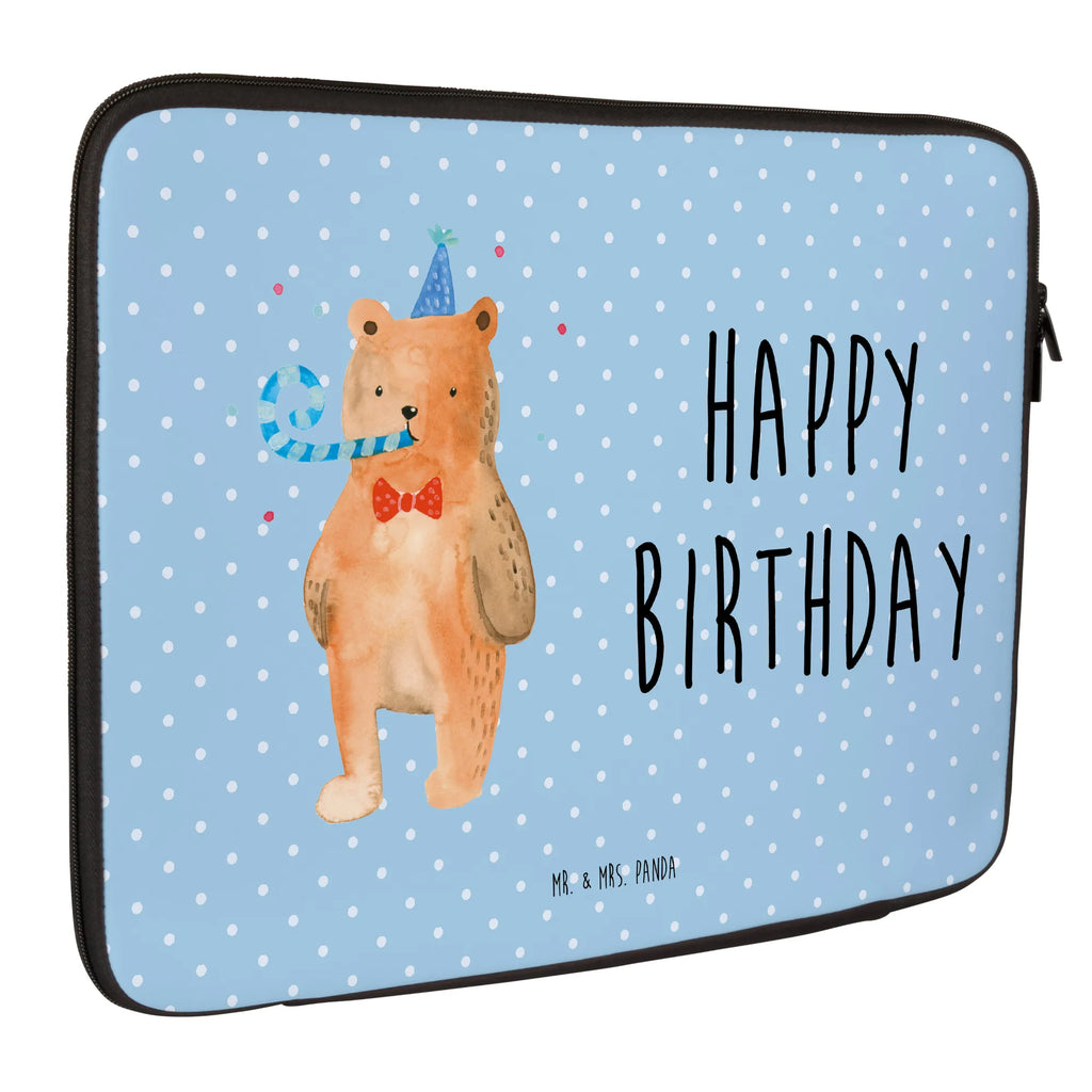 Notebook Tasche Bär Geburtstag Notebook Tasche, Laptop, Computertasche, Tasche, Notebook-Tasche, Notebook-Reisehülle, Notebook Schutz, Bär, Teddy, Teddybär, Happy Birthday, Alles Gute, Glückwunsch, Geburtstag