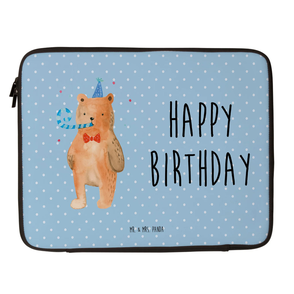 Notebook Tasche Bär Geburtstag Notebook Tasche, Laptop, Computertasche, Tasche, Notebook-Tasche, Notebook-Reisehülle, Notebook Schutz, Bär, Teddy, Teddybär, Happy Birthday, Alles Gute, Glückwunsch, Geburtstag