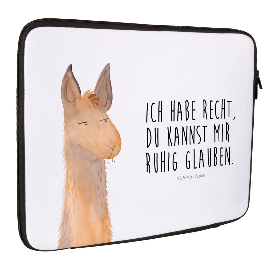 Notebook Tasche Lamakopf Genervt Notebook Tasche, Laptop, Computertasche, Tasche, Notebook-Tasche, Notebook-Reisehülle, Notebook Schutz, Lama, Alpaka, Lamas, Recht haben, genervt sein, Freundin, beste Freundin, Partnerin, Büro, Büroalltag, Chef, Chefin, Azubi