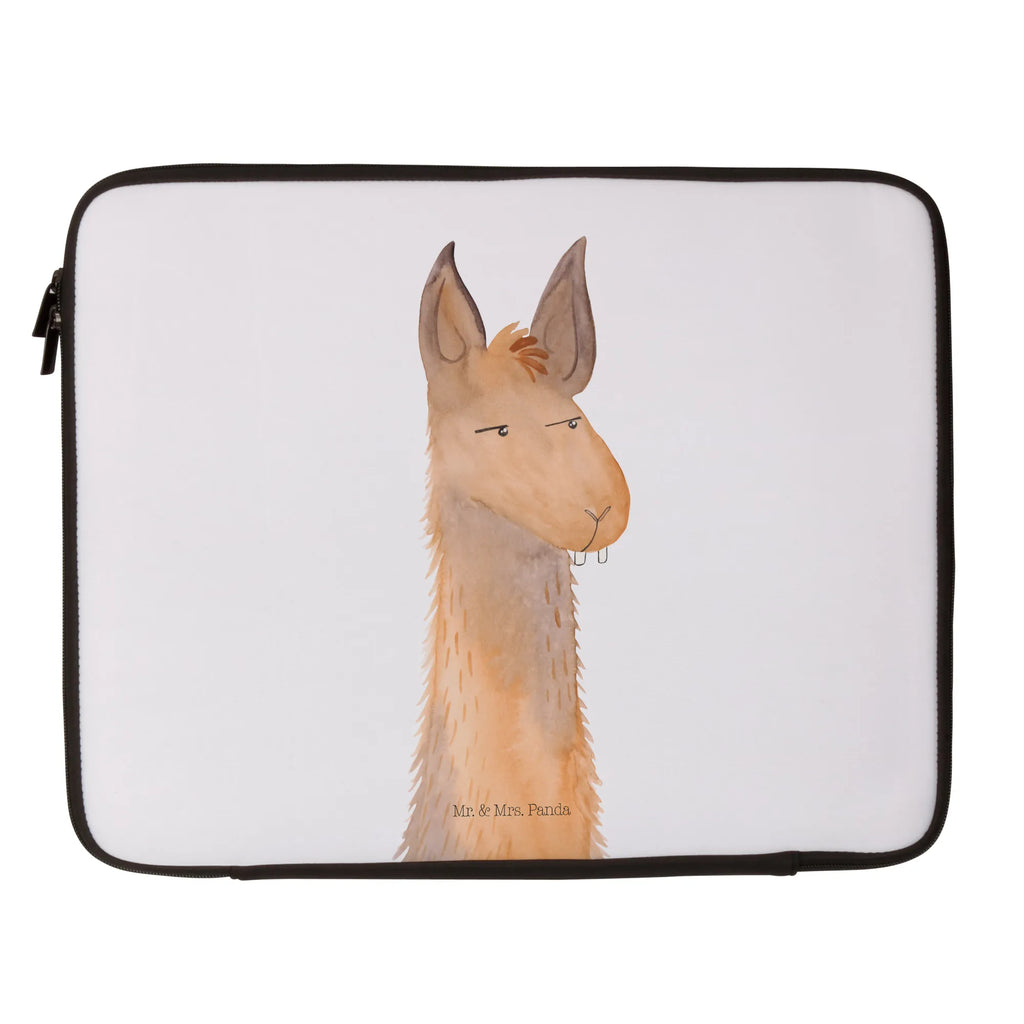 Notebook Tasche Lamakopf Genervt Notebook Tasche, Laptop, Computertasche, Tasche, Notebook-Tasche, Notebook-Reisehülle, Notebook Schutz, Lama, Alpaka, Lamas, Recht haben, genervt sein, Freundin, beste Freundin, Partnerin, Büro, Büroalltag, Chef, Chefin, Azubi