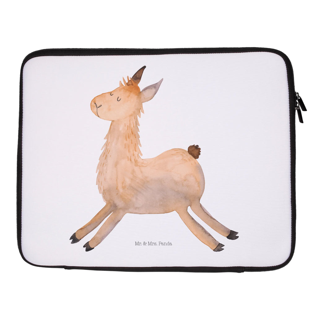 Notebook Tasche Lama springend Notebook Tasche, Laptop, Computertasche, Tasche, Notebook-Tasche, Notebook-Reisehülle, Notebook Schutz, Lama, Alpaka, Lamas, Lieblingstag, Happy day, fröhlich, Glück, Freundin, Liebeskummer, Neustart, guten Morgen, Start, Prüfung, Abitur