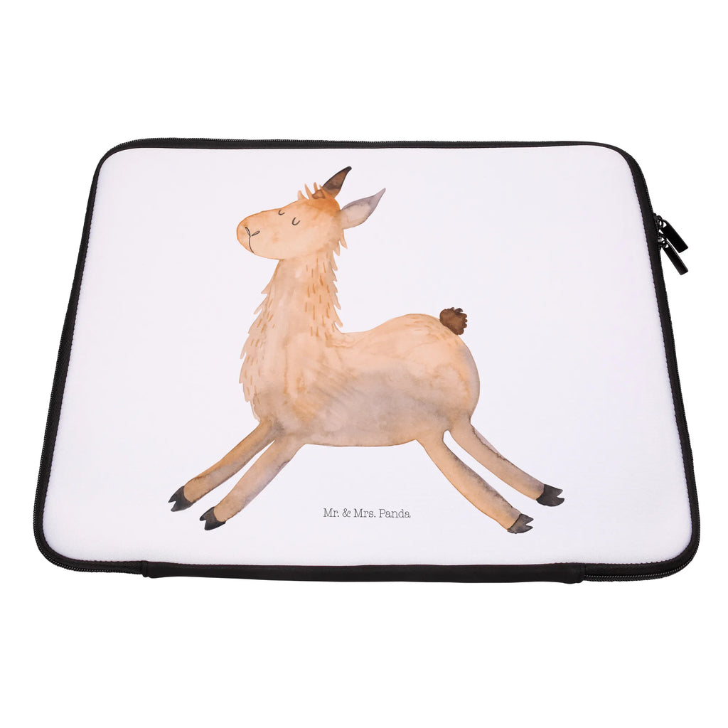 Notebook Tasche Lama springend Notebook Tasche, Laptop, Computertasche, Tasche, Notebook-Tasche, Notebook-Reisehülle, Notebook Schutz, Lama, Alpaka, Lamas, Lieblingstag, Happy day, fröhlich, Glück, Freundin, Liebeskummer, Neustart, guten Morgen, Start, Prüfung, Abitur