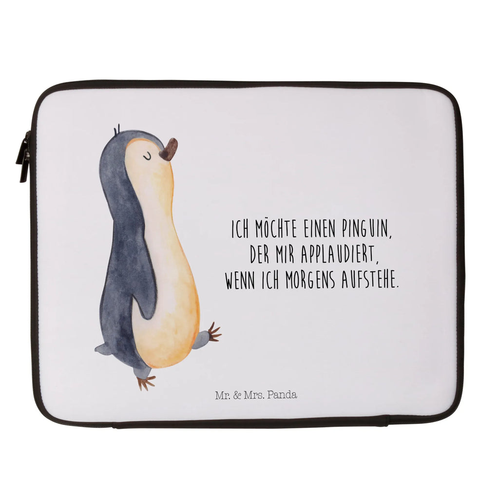 Notebook Tasche Pinguin marschieren Notebook Tasche, Laptop, Computertasche, Tasche, Notebook-Tasche, Notebook-Reisehülle, Notebook Schutz, Pinguin, Pinguine, Frühaufsteher, Langschläfer, Bruder, Schwester, Familie