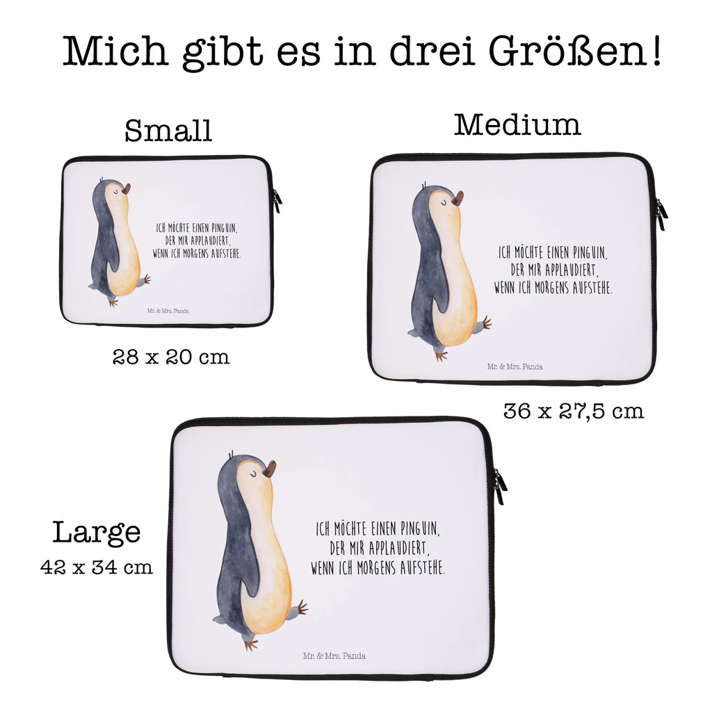 Notebook Tasche Pinguin marschieren Notebook Tasche, Laptop, Computertasche, Tasche, Notebook-Tasche, Notebook-Reisehülle, Notebook Schutz, Pinguin, Pinguine, Frühaufsteher, Langschläfer, Bruder, Schwester, Familie