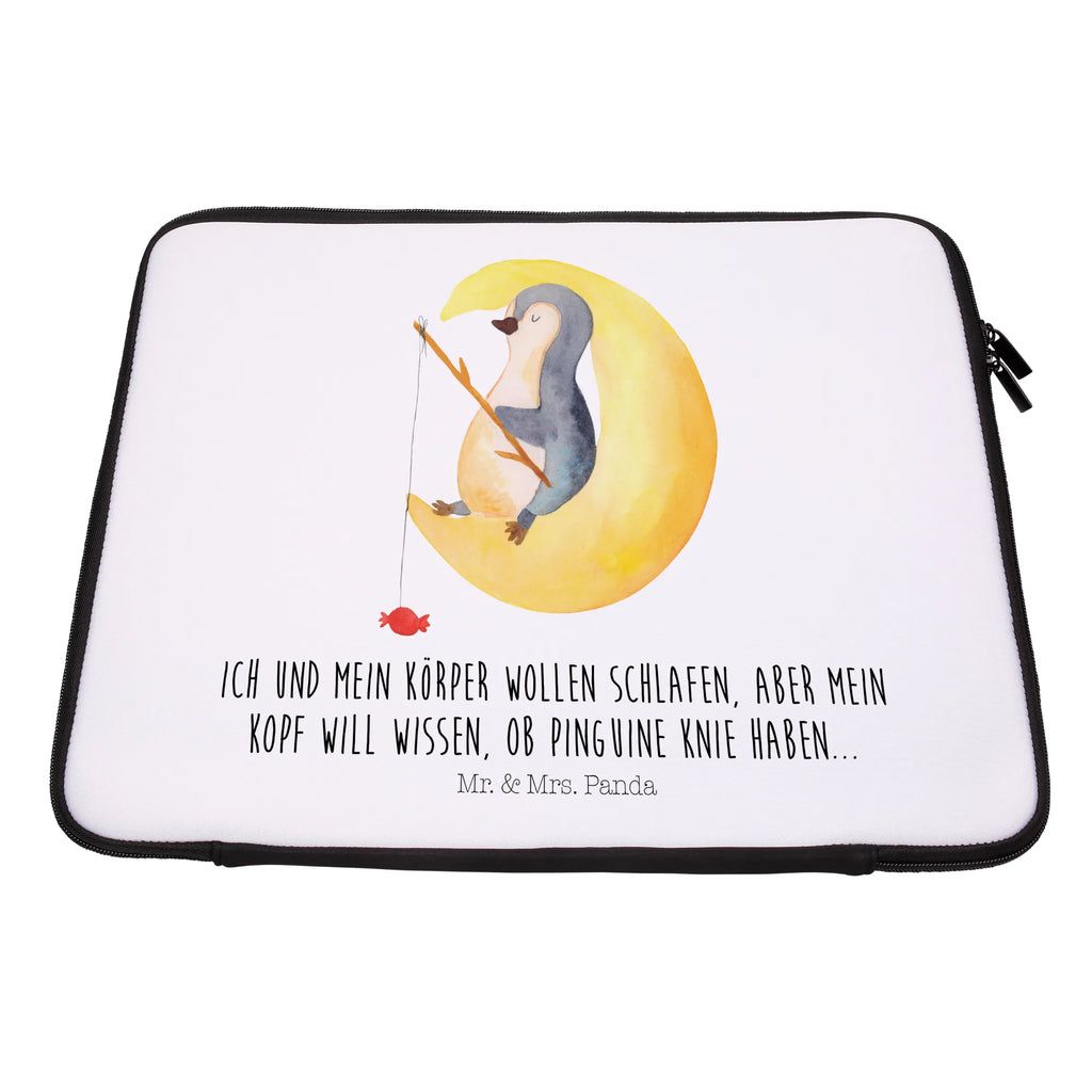 Notebook Tasche Pinguin Mond Notebook Tasche, Laptop, Computertasche, Tasche, Notebook-Tasche, Notebook-Reisehülle, Notebook Schutz, Pinguin, Pinguine, Spruch, schlafen, Nachtruhe, Einschlafen, Schlafzimmer, Schlafstörungen, Gästezimmer