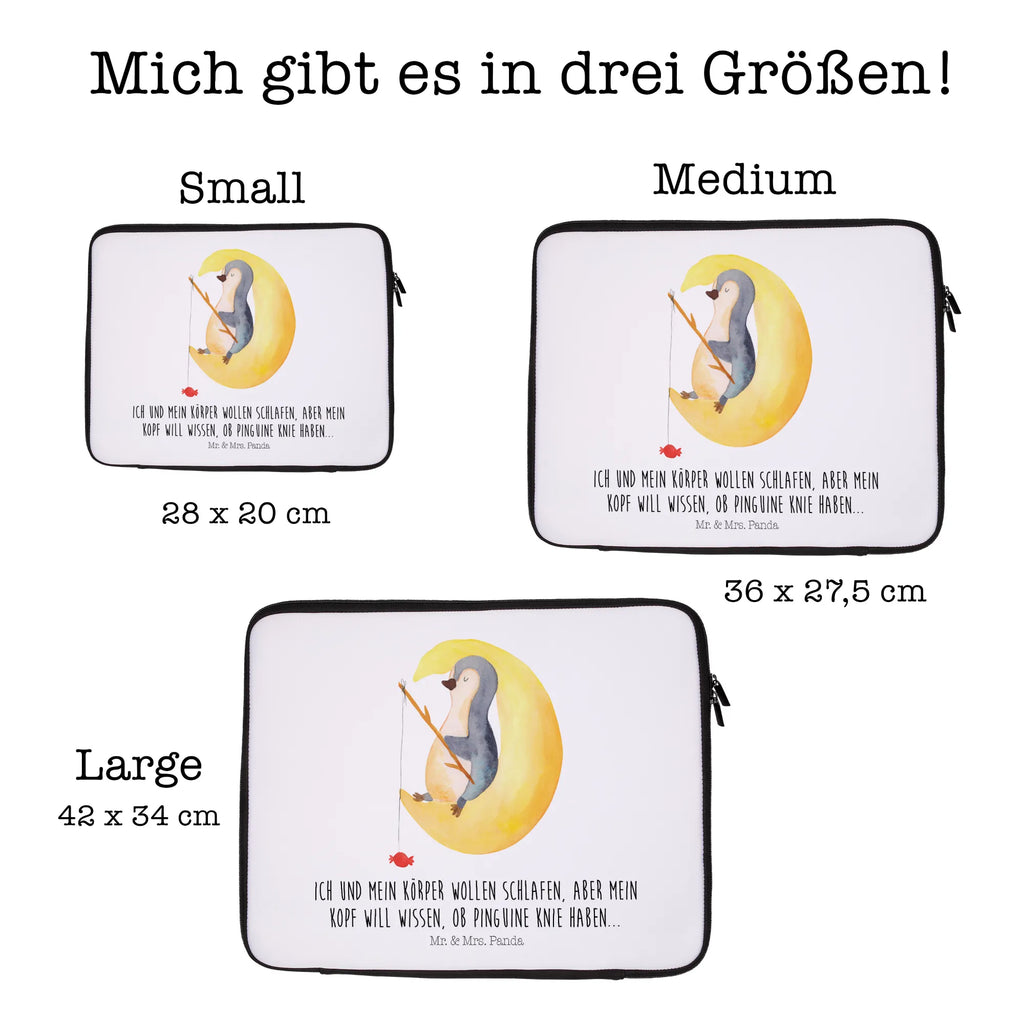 Notebook Tasche Pinguin Mond Notebook Tasche, Laptop, Computertasche, Tasche, Notebook-Tasche, Notebook-Reisehülle, Notebook Schutz, Pinguin, Pinguine, Spruch, schlafen, Nachtruhe, Einschlafen, Schlafzimmer, Schlafstörungen, Gästezimmer