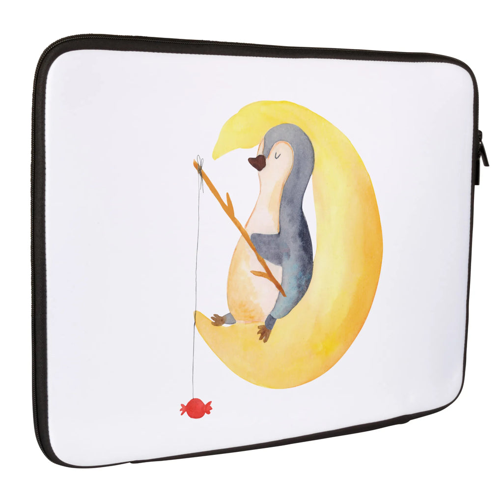 Notebook Tasche Pinguin Mond Notebook Tasche, Laptop, Computertasche, Tasche, Notebook-Tasche, Notebook-Reisehülle, Notebook Schutz, Pinguin, Pinguine, Spruch, schlafen, Nachtruhe, Einschlafen, Schlafzimmer, Schlafstörungen, Gästezimmer