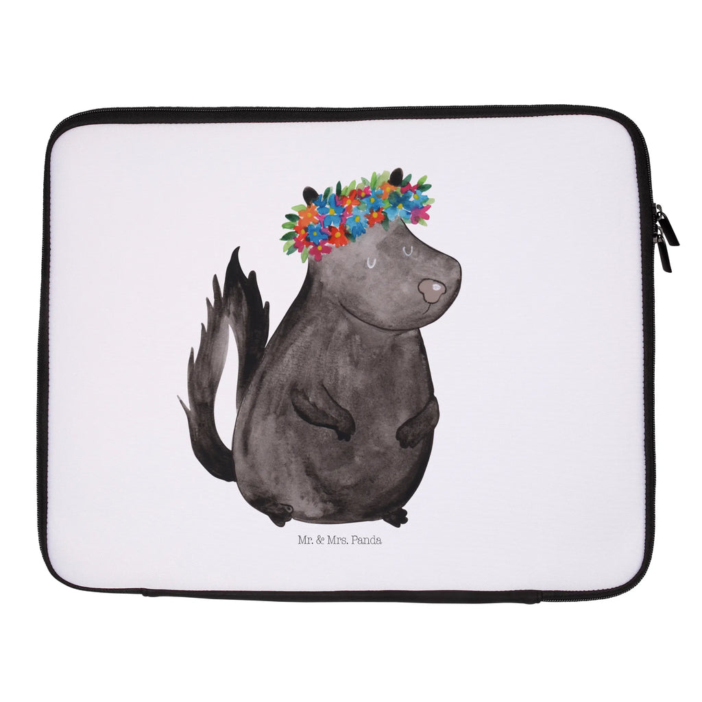 Notebook Tasche Stinktier Mädchen Notebook Tasche, Laptop, Computertasche, Tasche, Notebook-Tasche, Notebook-Reisehülle, Notebook Schutz, Stinktier, Skunk, Wildtier, Raubtier, Stinker, Stinki, Yoga, Namaste, Lebe, Liebe, Lache