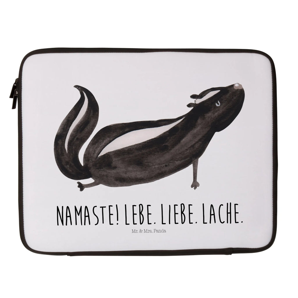 Notebook Tasche Stinktier Yoga Notebook Tasche, Laptop, Computertasche, Tasche, Notebook-Tasche, Notebook-Reisehülle, Notebook Schutz, Stinktier, Skunk, Wildtier, Raubtier, Stinker, Stinki, Yoga, Namaste, Lebe, Liebe, Lache