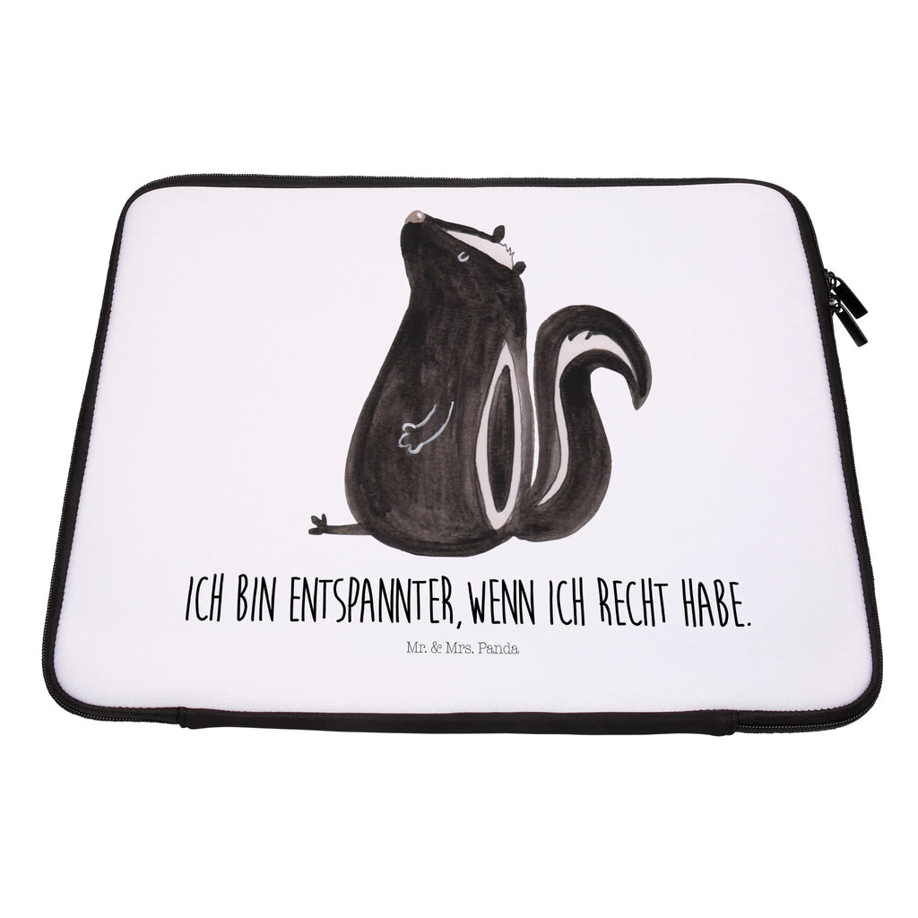 Notebook Tasche Stinktier Sitzen Notebook Tasche, Laptop, Computertasche, Tasche, Notebook-Tasche, Notebook-Reisehülle, Notebook Schutz, Stinktier, Skunk, Wildtier, Raubtier, Stinker, Stinki, Spruch, Büro, Recht, Besserwisser