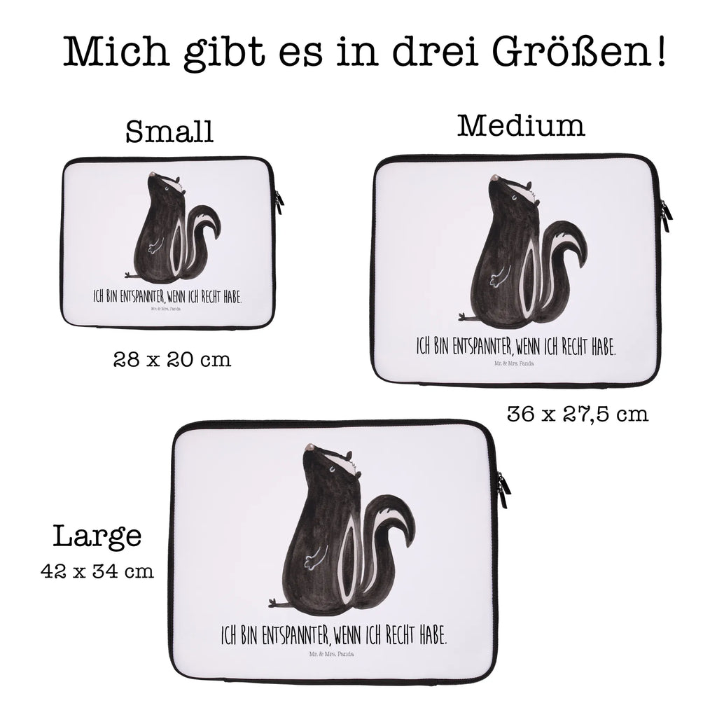 Notebook Tasche Stinktier Sitzen Notebook Tasche, Laptop, Computertasche, Tasche, Notebook-Tasche, Notebook-Reisehülle, Notebook Schutz, Stinktier, Skunk, Wildtier, Raubtier, Stinker, Stinki, Spruch, Büro, Recht, Besserwisser