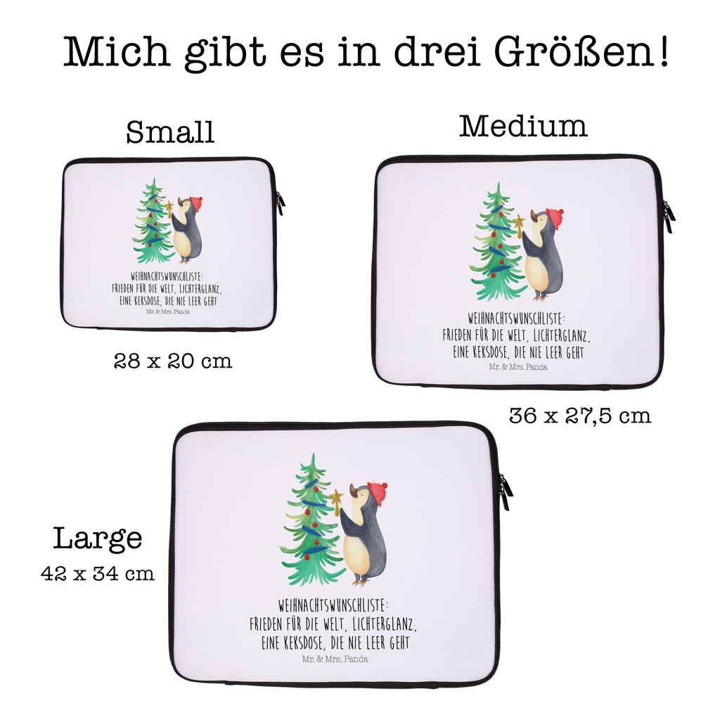 Notebook Tasche Pinguin Weihnachtsbaum Notebook Tasche, Laptop, Computertasche, Tasche, Notebook-Tasche, Notebook-Reisehülle, Notebook Schutz, Winter, Weihnachten, Weihnachtsdeko, Nikolaus, Advent, Heiligabend, Wintermotiv, Pinguin