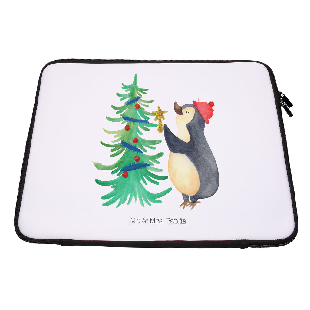 Notebook Tasche Pinguin Weihnachtsbaum Notebook Tasche, Laptop, Computertasche, Tasche, Notebook-Tasche, Notebook-Reisehülle, Notebook Schutz, Winter, Weihnachten, Weihnachtsdeko, Nikolaus, Advent, Heiligabend, Wintermotiv, Pinguin