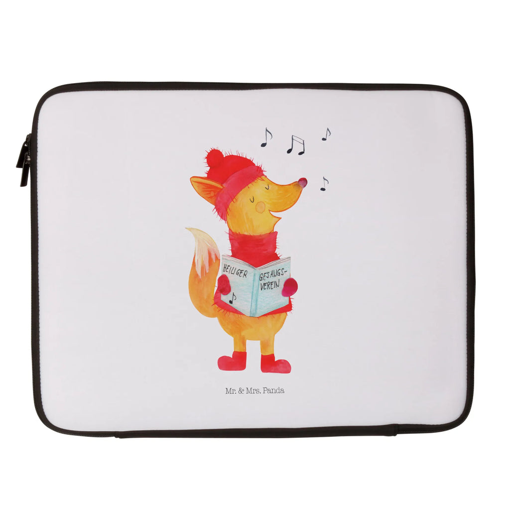 Notebook Tasche Fuchs Sänger Notebook Tasche, Laptop, Computertasche, Tasche, Notebook-Tasche, Notebook-Reisehülle, Notebook Schutz, Winter, Weihnachten, Weihnachtsdeko, Nikolaus, Advent, Heiligabend, Wintermotiv, Fuchs, Füchse, Sänger, Geschenk Sänger, Singen, Weihnachtslieder