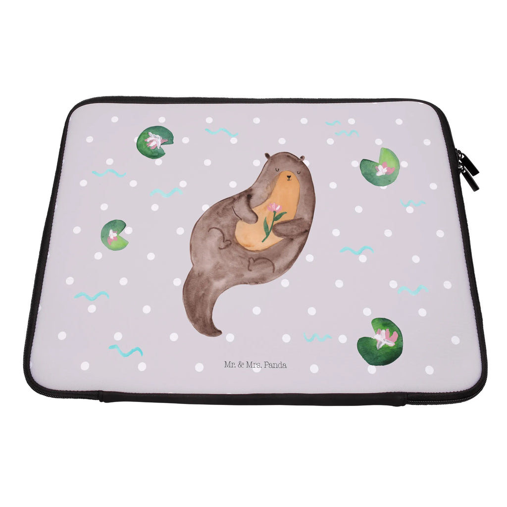 Notebook Tasche Otter Seerose Notebook Tasche, Laptop, Computertasche, Tasche, Notebook-Tasche, Notebook-Reisehülle, Notebook Schutz, Otter, Fischotter, Seeotter, Otter Seeotter See Otter