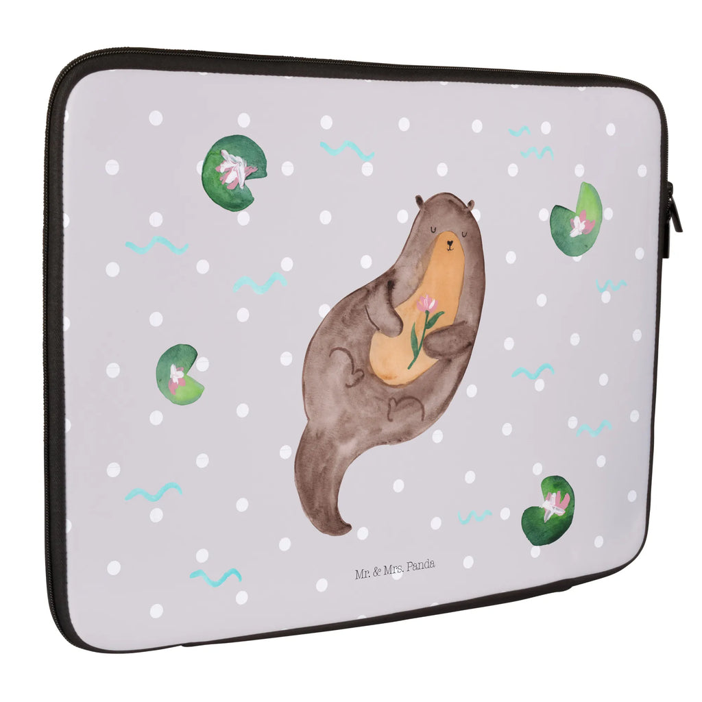 Notebook Tasche Otter Seerose Notebook Tasche, Laptop, Computertasche, Tasche, Notebook-Tasche, Notebook-Reisehülle, Notebook Schutz, Otter, Fischotter, Seeotter, Otter Seeotter See Otter