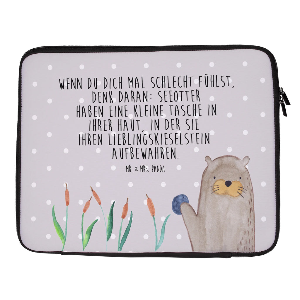 Notebook Tasche Otter Stein Notebook Tasche, Laptop, Computertasche, Tasche, Notebook-Tasche, Notebook-Reisehülle, Notebook Schutz, Otter, Fischotter, Seeotter, Otter Seeotter See Otter