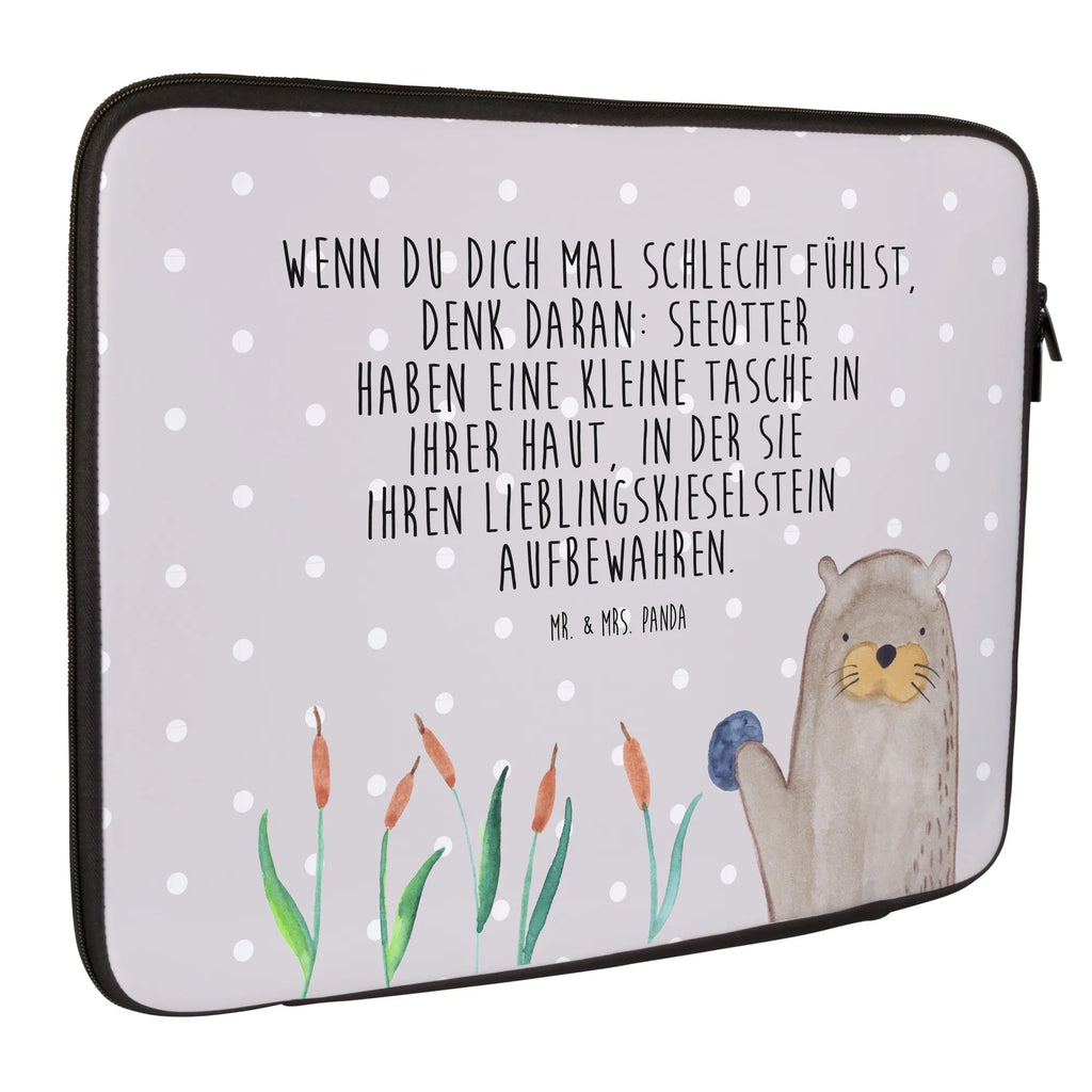 Notebook Tasche Otter Stein Notebook Tasche, Laptop, Computertasche, Tasche, Notebook-Tasche, Notebook-Reisehülle, Notebook Schutz, Otter, Fischotter, Seeotter, Otter Seeotter See Otter