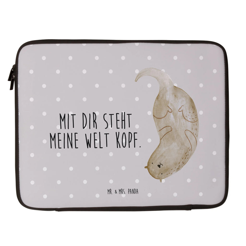 Notebook Tasche Otter Kopfüber Notebook Tasche, Laptop, Computertasche, Tasche, Notebook-Tasche, Notebook-Reisehülle, Notebook Schutz, Otter, Fischotter, Seeotter, Otter Seeotter See Otter