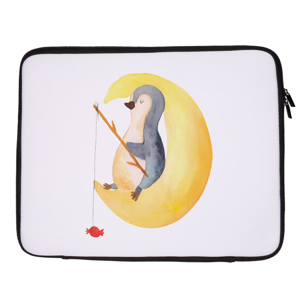 Notebook Tasche Pinguin Mond Notebook Tasche, Laptop, Computertasche, Tasche, Notebook-Tasche, Notebook-Reisehülle, Notebook Schutz, Pinguin, Pinguine, Spruch, schlafen, Nachtruhe, Einschlafen, Schlafzimmer, Schlafstörungen, Gästezimmer