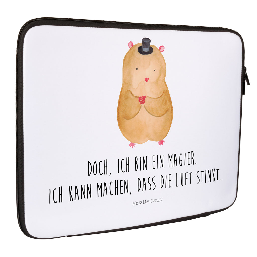 Notebook Tasche Hamster mit Hut Notebook Tasche, Laptop, Computertasche, Tasche, Notebook-Tasche, Notebook-Reisehülle, Notebook Schutz, Tiermotive, Gute Laune, lustige Sprüche, Tiere, Hamster, Hut, Magier, Zylinder, Zwerghamster, Zauberer