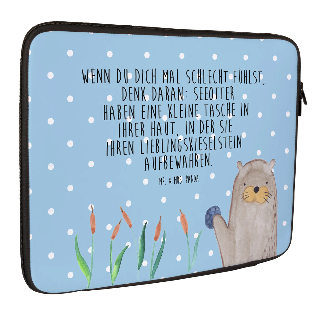 Notebook Tasche Otter Stein Notebook Tasche, Laptop, Computertasche, Tasche, Notebook-Tasche, Notebook-Reisehülle, Notebook Schutz, Otter, Fischotter, Seeotter, Otter Seeotter See Otter