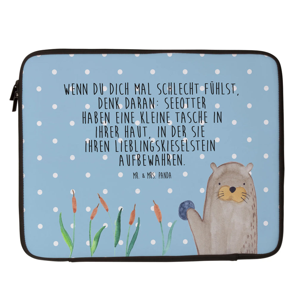 Notebook Tasche Otter Stein Notebook Tasche, Laptop, Computertasche, Tasche, Notebook-Tasche, Notebook-Reisehülle, Notebook Schutz, Otter, Fischotter, Seeotter, Otter Seeotter See Otter