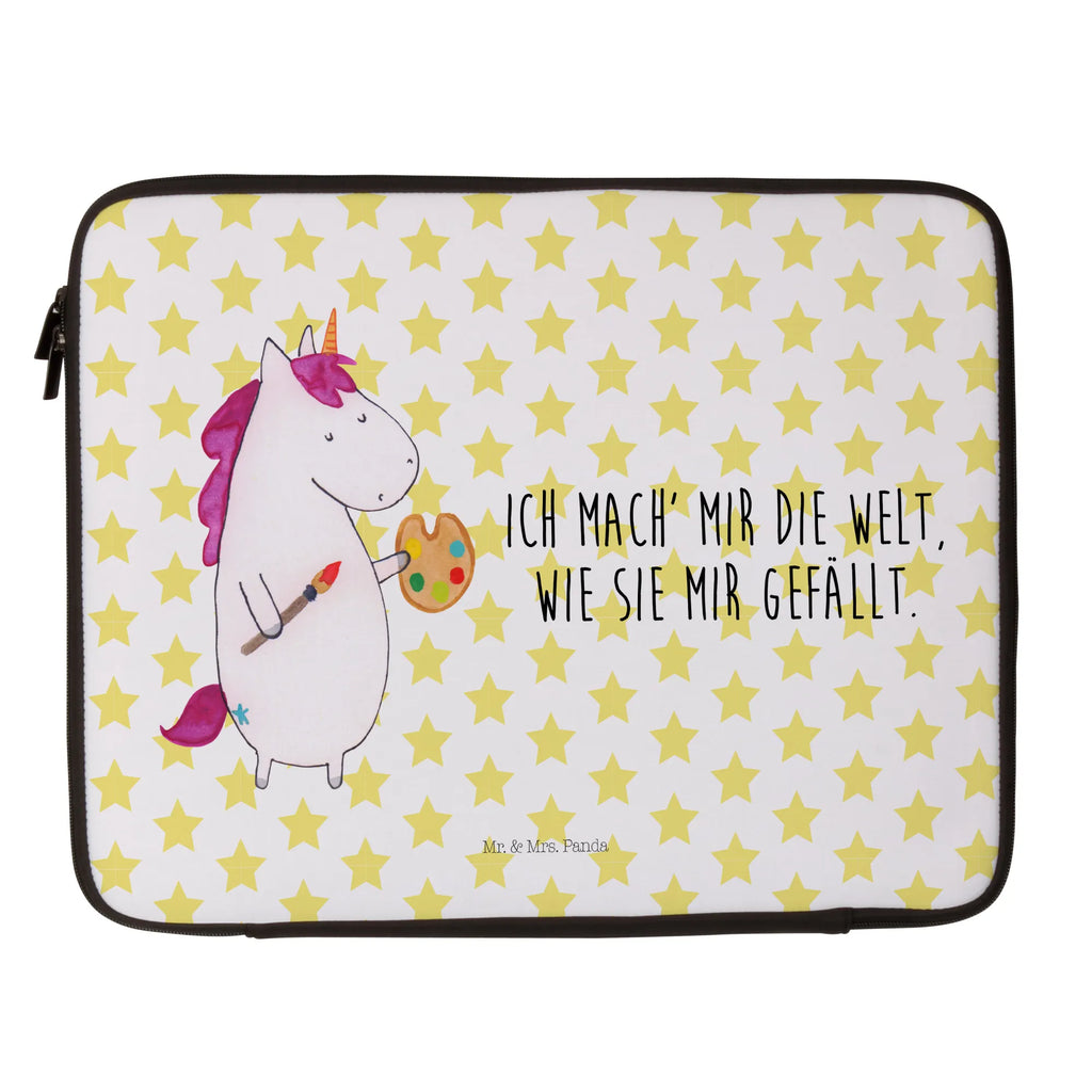 Notebook Tasche Einhorn Künstler Notebook Tasche, Laptop, Computertasche, Tasche, Notebook-Tasche, Notebook-Reisehülle, Notebook Schutz, Einhorn, Einhörner, Einhorn Deko, Pegasus, Unicorn, Englisch, Künstler, Artist, Malen, Zeichnen, Welt, Farbe, Stift, Pinsel, Geschenk, Maler