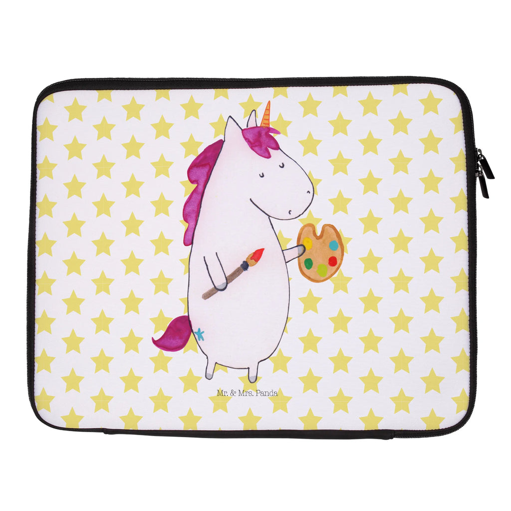 Notebook Tasche Einhorn Künstler Notebook Tasche, Laptop, Computertasche, Tasche, Notebook-Tasche, Notebook-Reisehülle, Notebook Schutz, Einhorn, Einhörner, Einhorn Deko, Pegasus, Unicorn, Englisch, Künstler, Artist, Malen, Zeichnen, Welt, Farbe, Stift, Pinsel, Geschenk, Maler