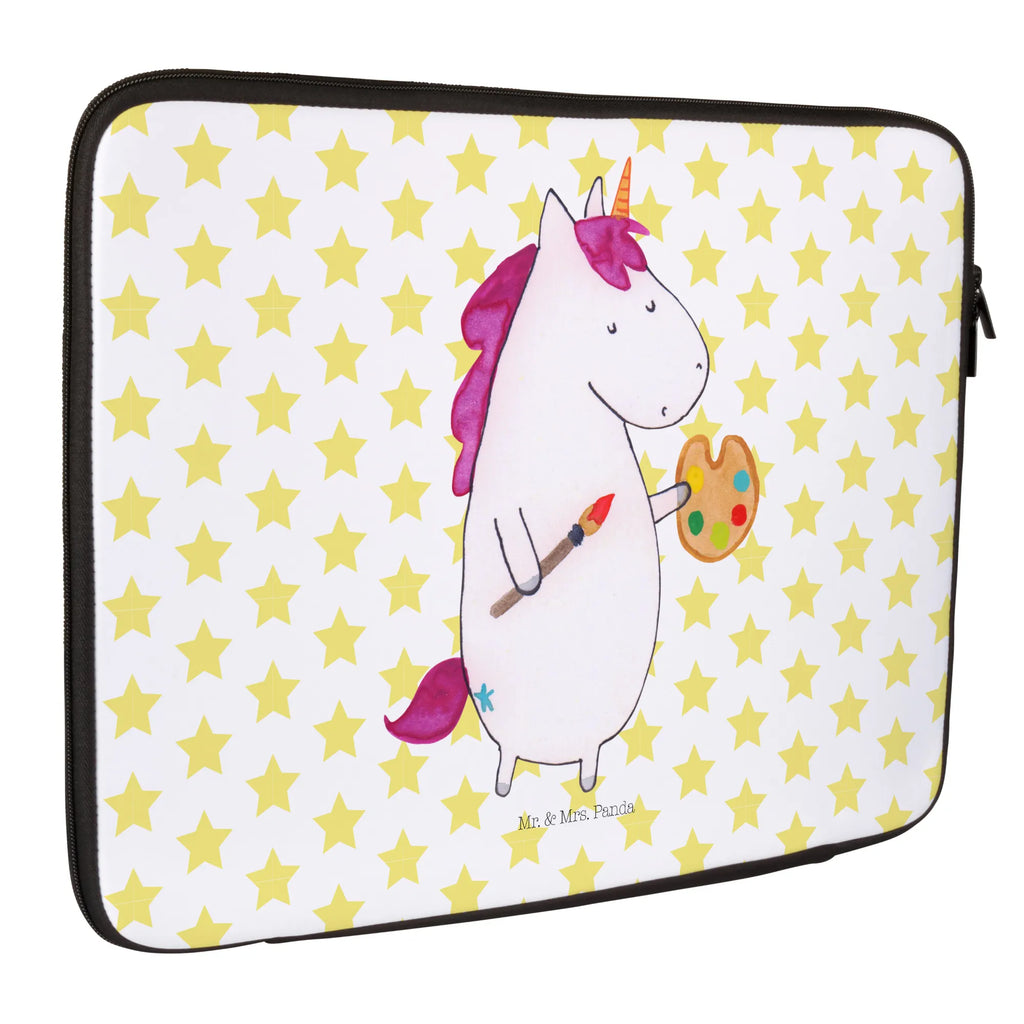 Notebook Tasche Einhorn Künstler Notebook Tasche, Laptop, Computertasche, Tasche, Notebook-Tasche, Notebook-Reisehülle, Notebook Schutz, Einhorn, Einhörner, Einhorn Deko, Pegasus, Unicorn, Englisch, Künstler, Artist, Malen, Zeichnen, Welt, Farbe, Stift, Pinsel, Geschenk, Maler