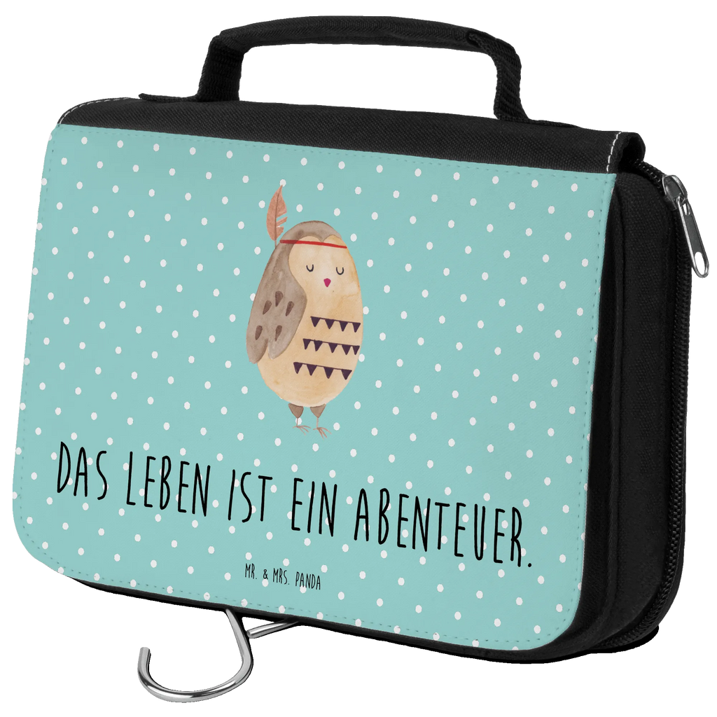 Kulturbeutel Eule Federschmuck Kulturbeutel, Zum Aufhängen, Waschtasche, Kosmetiktasche, Damen, Herren, Aufbewahrungstasche, Schminktasche, Kosmetikbeutel, Organizer, Kulturtasche, Schminkutensil, Eule, Eule Deko, Owl, Das Leben ist ein Abenteuer, Reisespruch, Federschmuck, Dekoration