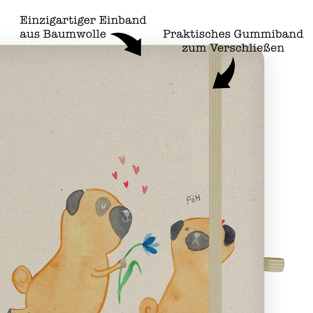 Baumwoll Notizbuch Mops Verliebt Notizen, Eintragebuch, Tagebuch, Notizblock, Adressbuch, Journal, Kladde, Skizzenbuch, Notizheft, Schreibbuch, Schreibheft, Hund, Hundemotiv, Haustier, Hunderasse, Tierliebhaber, Hundebesitzer, Sprüche, Mops, Möpse, Hundeliebe, verliebt, Liebe, Liebesspruch. Verlobt, Geschenk Freund, Partner