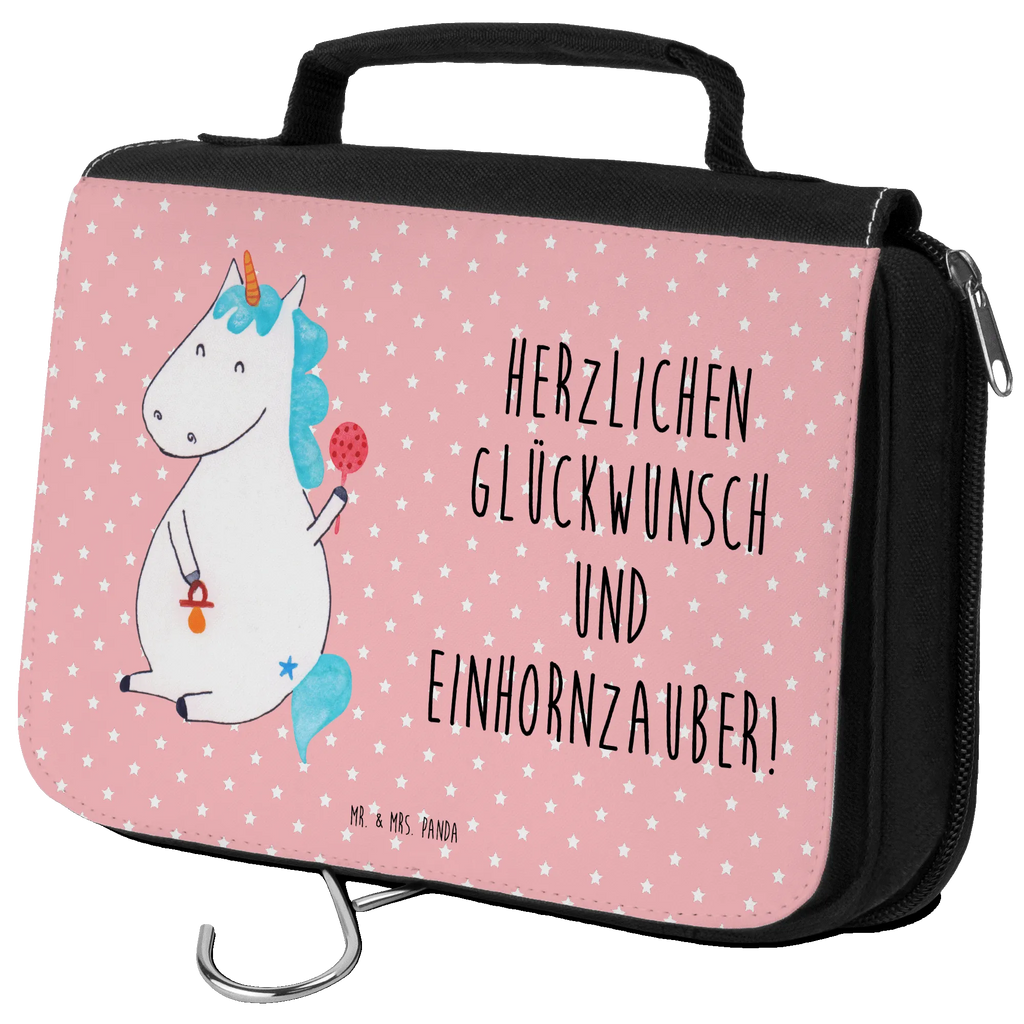 Kulturbeutel Einhorn Baby Kulturbeutel, Zum Aufhängen, Waschtasche, Kosmetiktasche, Damen, Herren, Aufbewahrungstasche, Schminktasche, Kosmetikbeutel, Organizer, Kulturtasche, Schminkutensil, Einhorn, Einhörner, Einhorn Deko, Unicorn, Mutter, Geburt, Geburtstag, erstes Kind, Baby, Babyglück, Nachwuchs, Eltern, Party, Kind, Schnuller