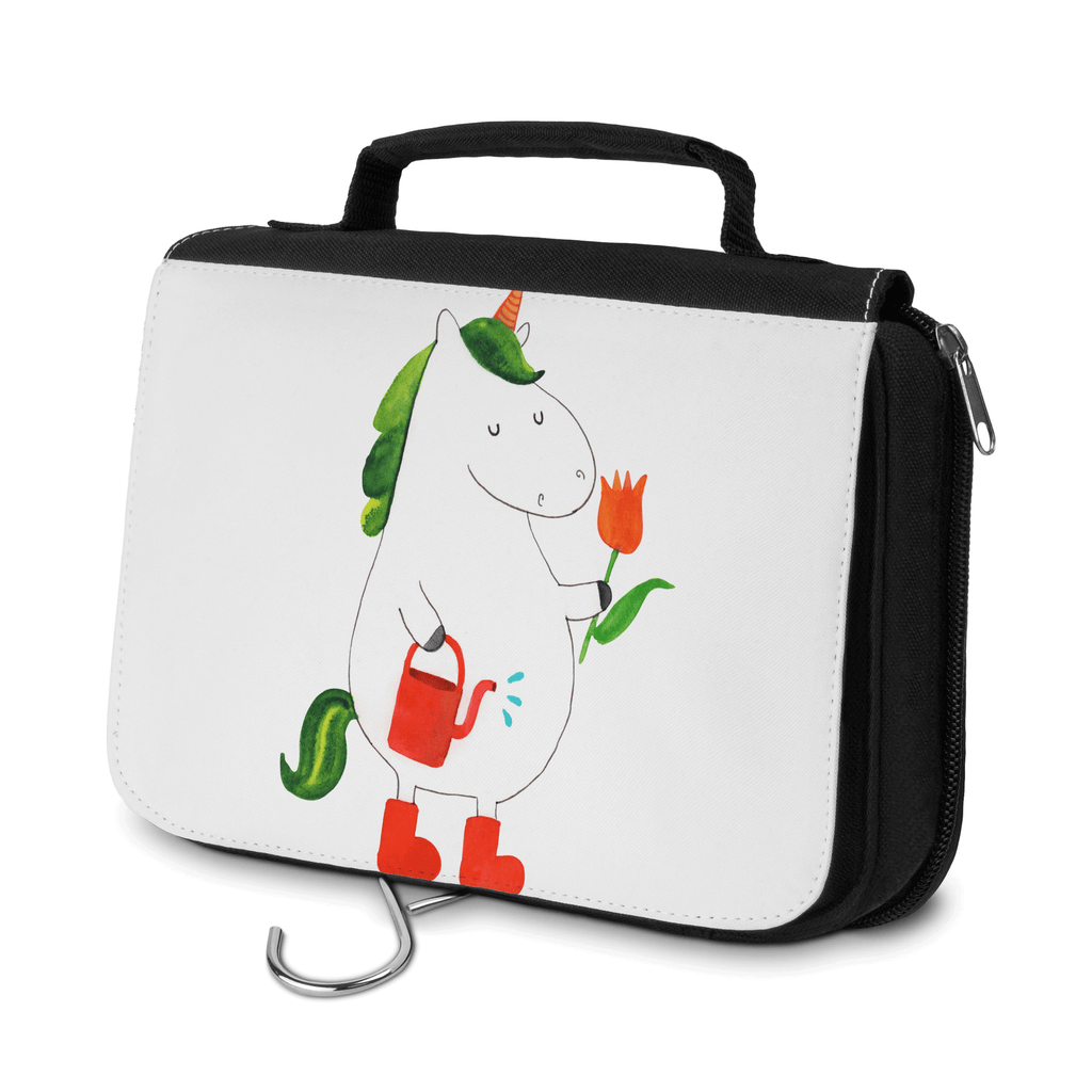 Kulturbeutel Einhorn Gärtner Kulturbeutel, Zum Aufhängen, Waschtasche, Kosmetiktasche, Damen, Herren, Aufbewahrungstasche, Schminktasche, Kosmetikbeutel, Organizer, Kulturtasche, Schminkutensil, Einhorn, Einhörner, Einhorn Deko, Pegasus, Unicorn, Luftballon, Gießkanne, Giesskanne, Lebenslust, Freude, Blume, Freundin, Garten, Stiefel