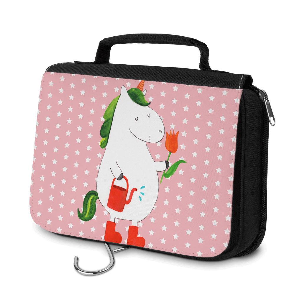 Kulturbeutel Einhorn Gärtner Kulturbeutel, Zum Aufhängen, Waschtasche, Kosmetiktasche, Damen, Herren, Aufbewahrungstasche, Schminktasche, Kosmetikbeutel, Organizer, Kulturtasche, Schminkutensil, Einhorn, Einhörner, Einhorn Deko, Pegasus, Unicorn, Luftballon, Gießkanne, Giesskanne, Lebenslust, Freude, Blume, Freundin, Garten, Stiefel