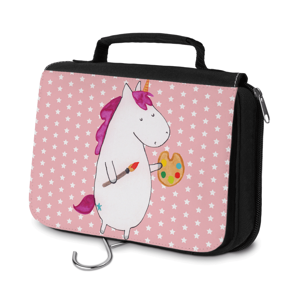 Kulturbeutel Einhorn Künstler Kulturbeutel, Zum Aufhängen, Waschtasche, Kosmetiktasche, Damen, Herren, Aufbewahrungstasche, Schminktasche, Kosmetikbeutel, Organizer, Kulturtasche, Schminkutensil, Einhorn, Einhörner, Einhorn Deko, Pegasus, Unicorn, Englisch, Künstler, Artist, Malen, Zeichnen, Welt, Farbe, Stift, Pinsel, Geschenk, Maler