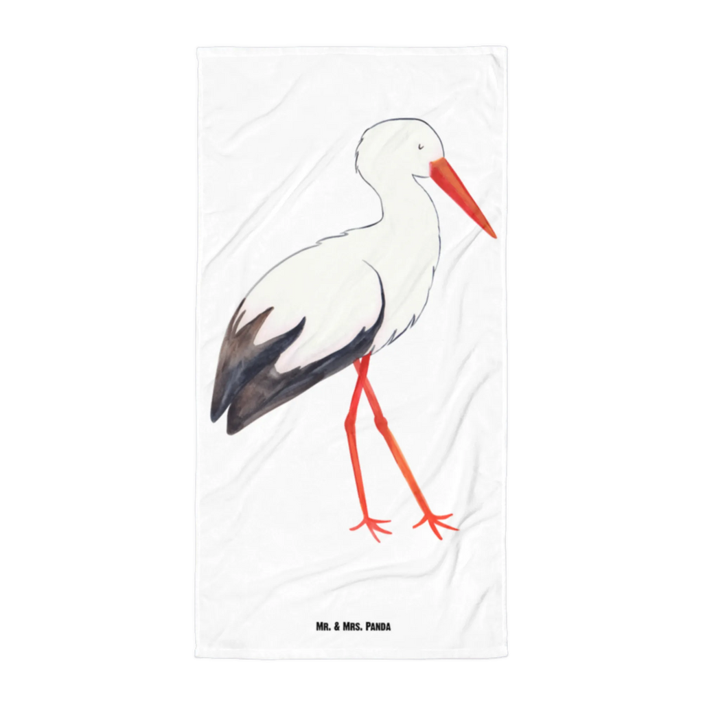 XL Badehandtuch Storch Handtuch, Badetuch, Duschtuch, Strandtuch, Saunatuch, Tiermotive, Gute Laune, lustige Sprüche, Tiere, Storch, Störche, Schwangerschaft, Geburt, Mutter, Mütter, Mutter werden, Schwanger, Babybauch, Baby