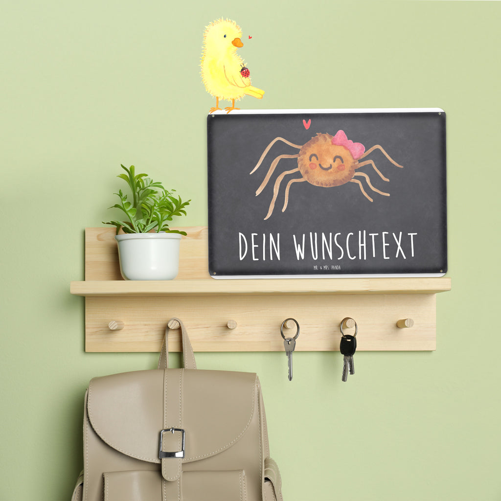 Personalisiertes Blechschild Spinne Agathe Freude Blechschild, Metallschild, Geschenk Schild, Schild, Magnet-Metall-Schild, Deko Schild, Wandschild, Wand-Dekoration, Türschild, Spinne Agathe, Spinne, Agathe, Videos, Merchandise, Viral, Viraler Hit, Trend, Beliebte Spinne