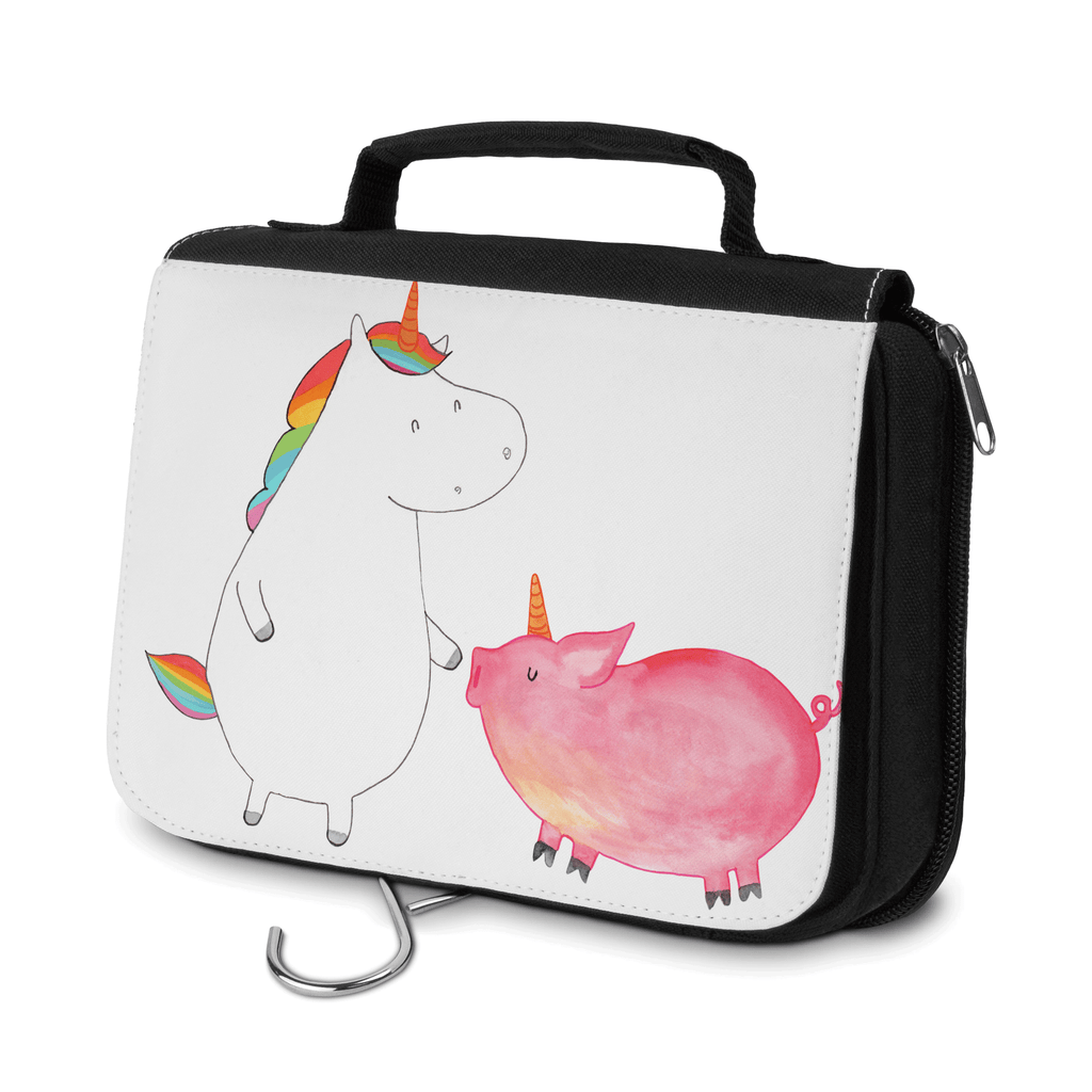 Kulturbeutel Einhorn Schwein Kulturbeutel, Zum Aufhängen, Waschtasche, Kosmetiktasche, Damen, Herren, Aufbewahrungstasche, Schminktasche, Kosmetikbeutel, Organizer, Kulturtasche, Schminkutensil, Einhorn, Einhörner, Einhorn Deko, Pegasus, Unicorn, Freundschaft, Schweinhorn, Schwein, Freundin, Schweinchen