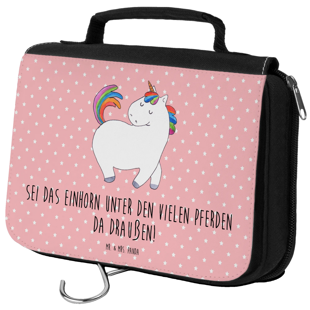 Kulturbeutel Einhorn Stolzieren Kulturbeutel, Zum Aufhängen, Waschtasche, Kosmetiktasche, Damen, Herren, Aufbewahrungstasche, Schminktasche, Kosmetikbeutel, Organizer, Kulturtasche, Schminkutensil, Einhorn, Einhörner, Einhorn Deko, Pegasus, Unicorn, stolz, anders, bunt, Pferd, Reiter, Reiten, Freundin, Geschenk