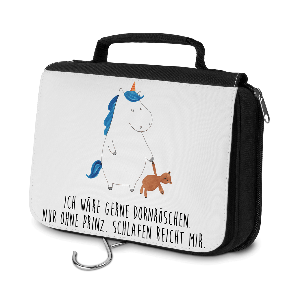 Kulturbeutel Einhorn Teddy Kulturbeutel, Zum Aufhängen, Waschtasche, Kosmetiktasche, Damen, Herren, Aufbewahrungstasche, Schminktasche, Kosmetikbeutel, Organizer, Kulturtasche, Schminkutensil, Einhorn, Einhörner, Einhorn Deko, Pegasus, Unicorn, schlafen, gute Nacht, Single, Bett, Träumen, Freundin, Singleleben