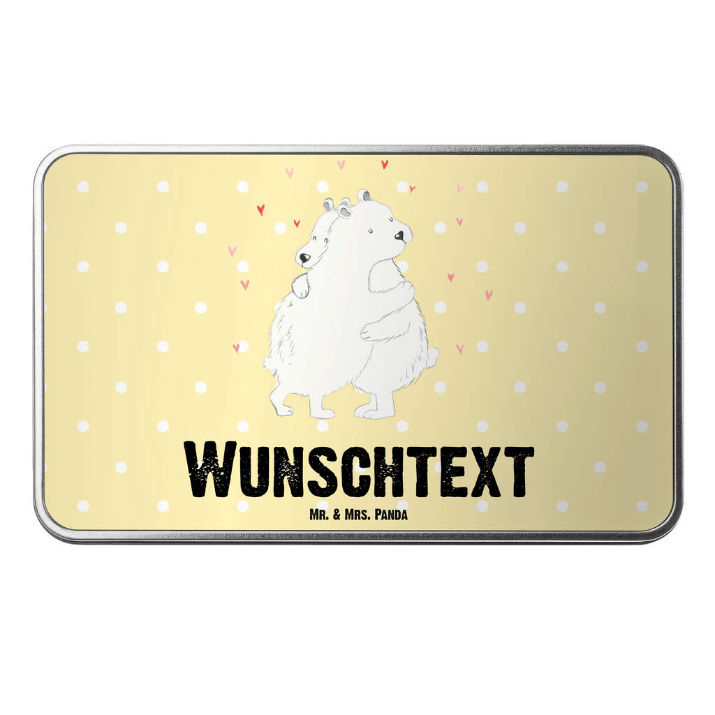 Personalisierte Metalldose Eisbär Umarmen Personalisierte Metalldose, Dose mit Namen, Namensdose, Kiste mit Namen, Namenskiste, Tiermotive, Gute Laune, lustige Sprüche, Tiere