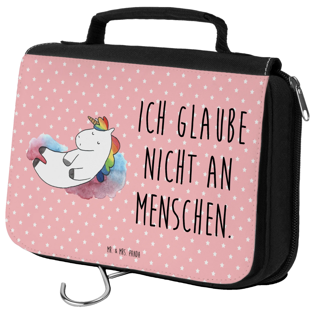 Kulturbeutel Einhorn Wolke 7 Kulturbeutel, Zum Aufhängen, Waschtasche, Kosmetiktasche, Damen, Herren, Aufbewahrungstasche, Schminktasche, Kosmetikbeutel, Organizer, Kulturtasche, Schminkutensil, Einhorn, Einhörner, Einhorn Deko, Unicorn, verliebt, Menschen, witzig, lustig, Geschenk, Glaube, Realität, Lächeln