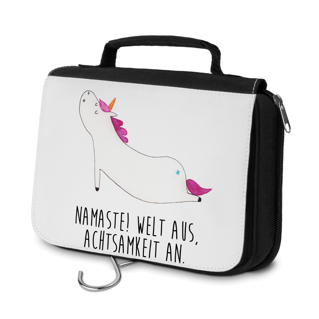 Kulturbeutel Einhorn Yoga Kulturbeutel, Zum Aufhängen, Waschtasche, Kosmetiktasche, Damen, Herren, Aufbewahrungstasche, Schminktasche, Kosmetikbeutel, Organizer, Kulturtasche, Schminkutensil, Einhorn, Einhörner, Einhorn Deko, Pegasus, Unicorn, Yoga, Namaste, Achtsamkeit, Entspannung, Joga, Yogamatte, Sport, lustig, witzig, süß