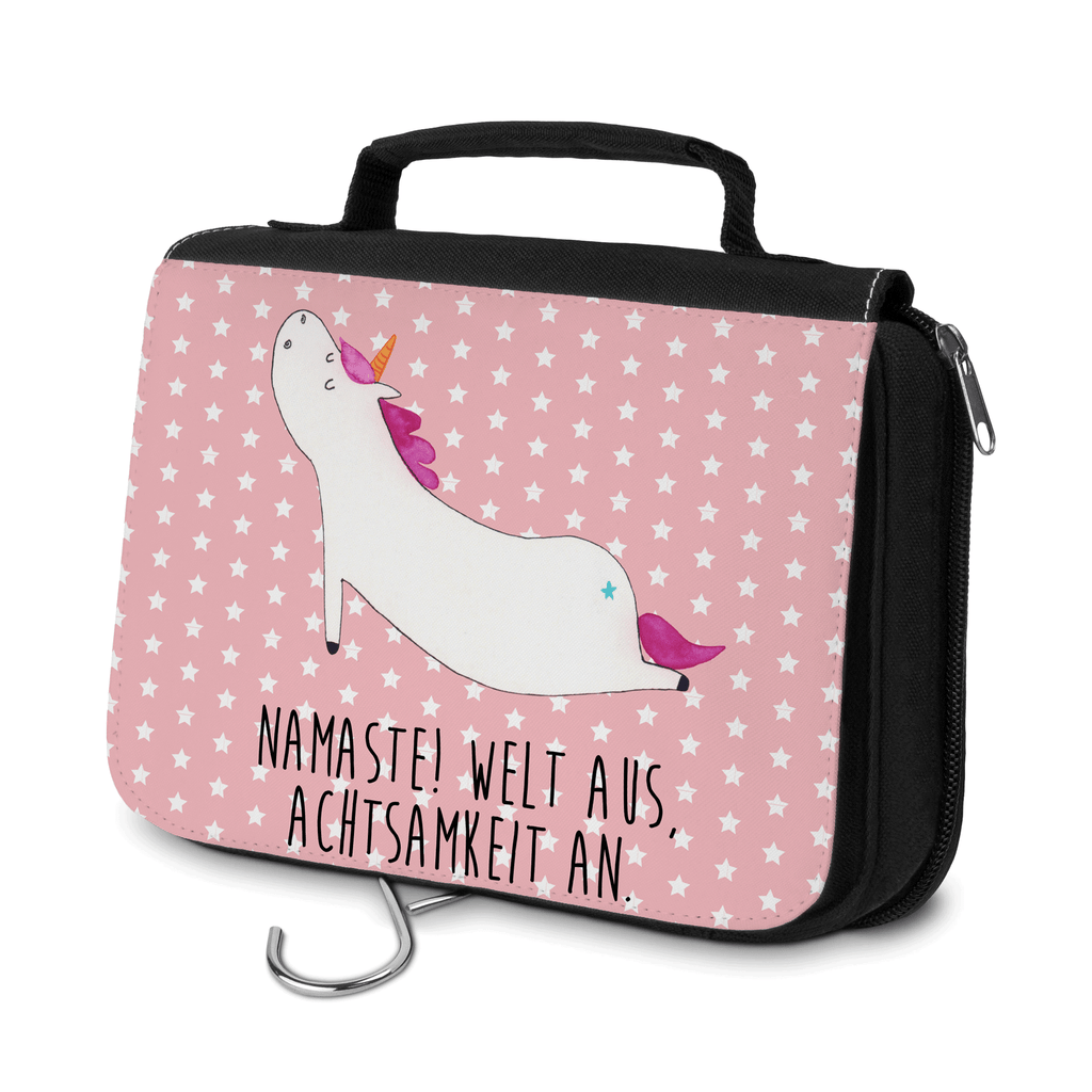 Kulturbeutel Einhorn Yoga Kulturbeutel, Zum Aufhängen, Waschtasche, Kosmetiktasche, Damen, Herren, Aufbewahrungstasche, Schminktasche, Kosmetikbeutel, Organizer, Kulturtasche, Schminkutensil, Einhorn, Einhörner, Einhorn Deko, Pegasus, Unicorn, Yoga, Namaste, Achtsamkeit, Entspannung, Joga, Yogamatte, Sport, lustig, witzig, süß