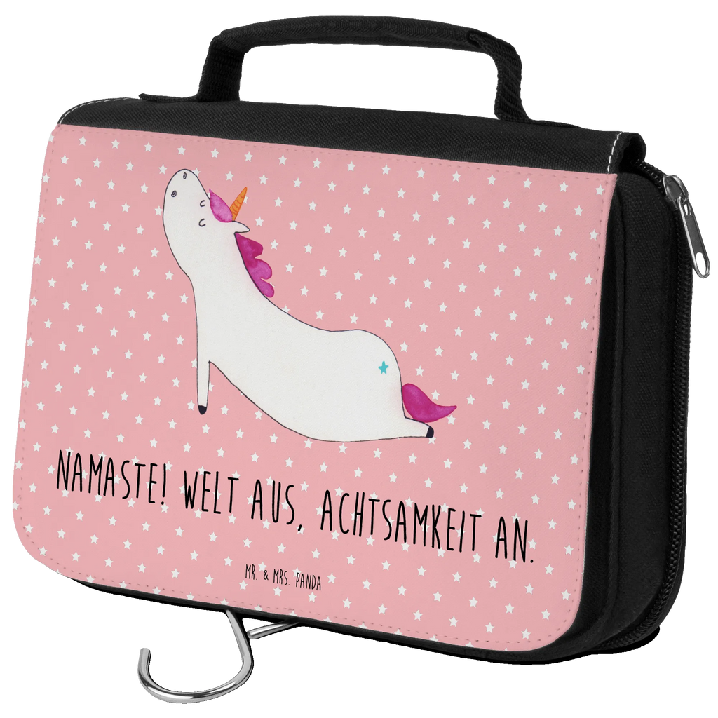 Kulturbeutel Einhorn Yoga Kulturbeutel, Zum Aufhängen, Waschtasche, Kosmetiktasche, Damen, Herren, Aufbewahrungstasche, Schminktasche, Kosmetikbeutel, Organizer, Kulturtasche, Schminkutensil, Einhorn, Einhörner, Einhorn Deko, Pegasus, Unicorn, Yoga, Namaste, Achtsamkeit, Entspannung, Joga, Yogamatte, Sport, lustig, witzig, süß