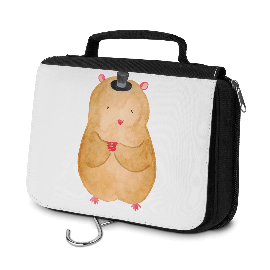 Kulturbeutel Hamster Hut Kulturbeutel, Zum Aufhängen, Waschtasche, Kosmetiktasche, Damen, Herren, Aufbewahrungstasche, Schminktasche, Kosmetikbeutel, Organizer, Kulturtasche, Schminkutensil, Tiermotive, Gute Laune, lustige Sprüche, Tiere, Hamster, Hut, Magier, Zylinder, Zwerghamster, Zauberer