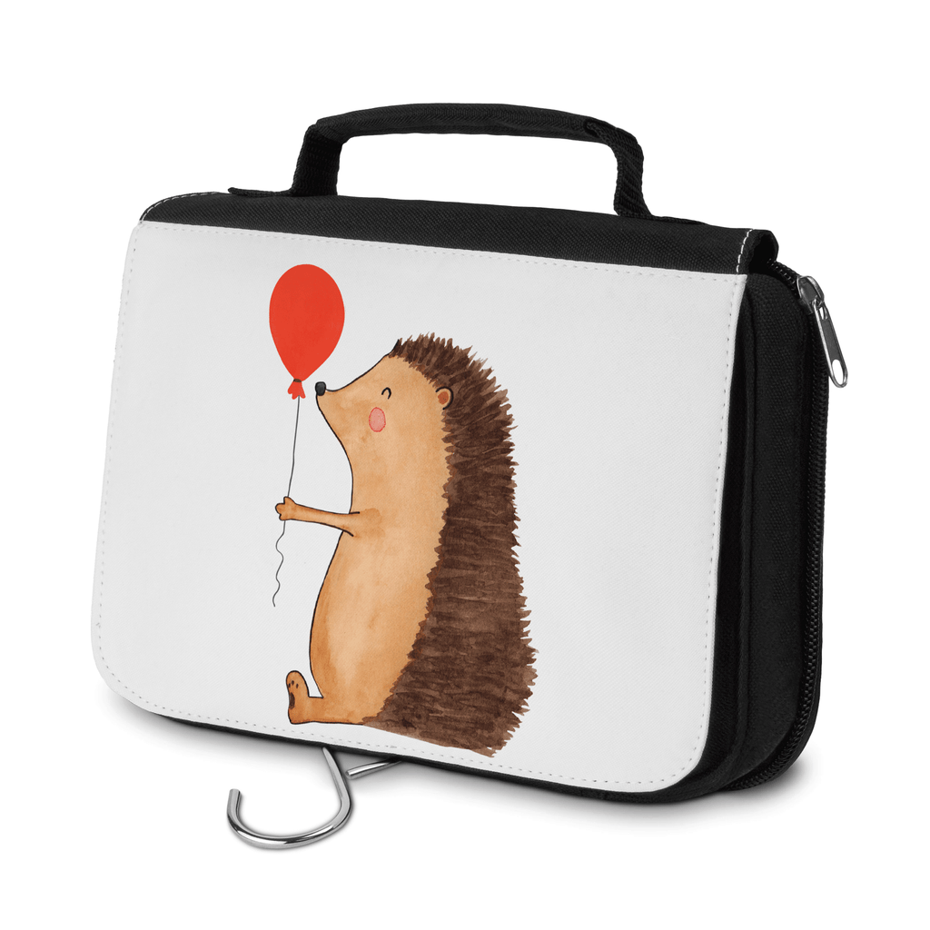 Kulturbeutel Igel Luftballon Kulturbeutel, Zum Aufhängen, Waschtasche, Kosmetiktasche, Damen, Herren, Aufbewahrungstasche, Schminktasche, Kosmetikbeutel, Organizer, Kulturtasche, Schminkutensil, Tiermotive, Gute Laune, lustige Sprüche, Tiere, Igel, Geburtstag, Herzlichen Glückwunsch, Glückwunsch, Geburtstagskind, Ballon, Happy Birthday