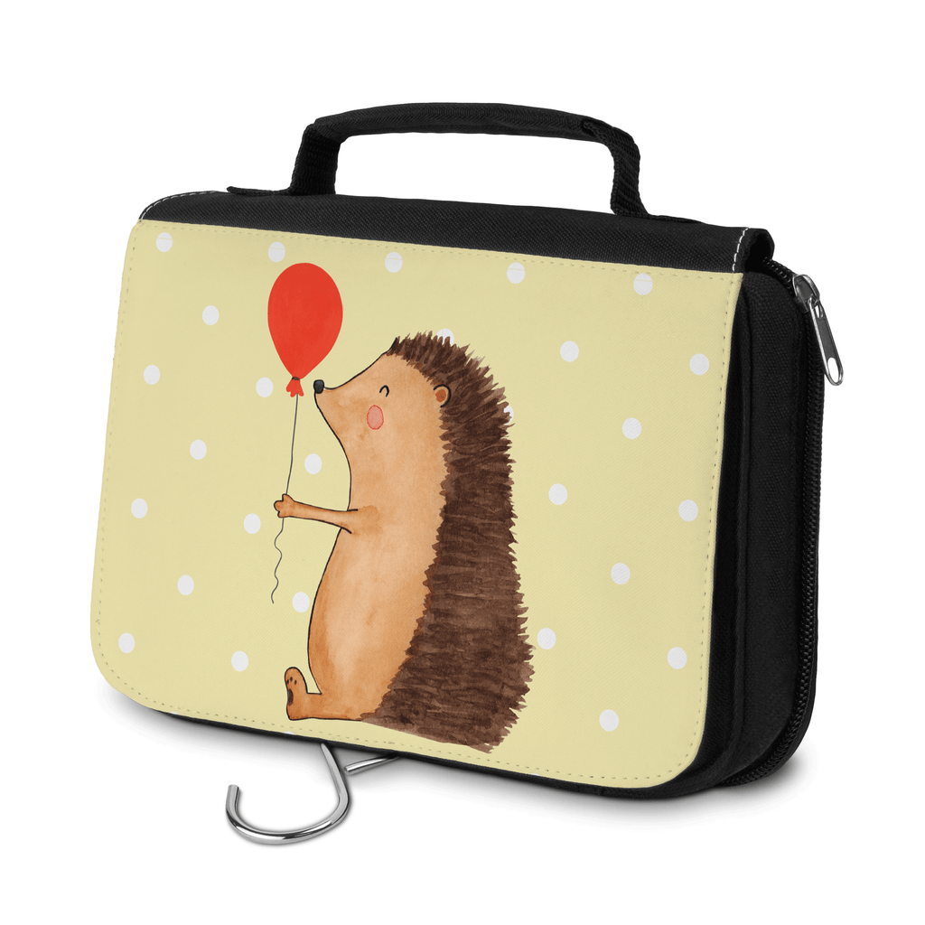 Kulturbeutel Igel Luftballon Kulturbeutel, Zum Aufhängen, Waschtasche, Kosmetiktasche, Damen, Herren, Aufbewahrungstasche, Schminktasche, Kosmetikbeutel, Organizer, Kulturtasche, Schminkutensil, Tiermotive, Gute Laune, lustige Sprüche, Tiere, Igel, Geburtstag, Herzlichen Glückwunsch, Glückwunsch, Geburtstagskind, Ballon, Happy Birthday