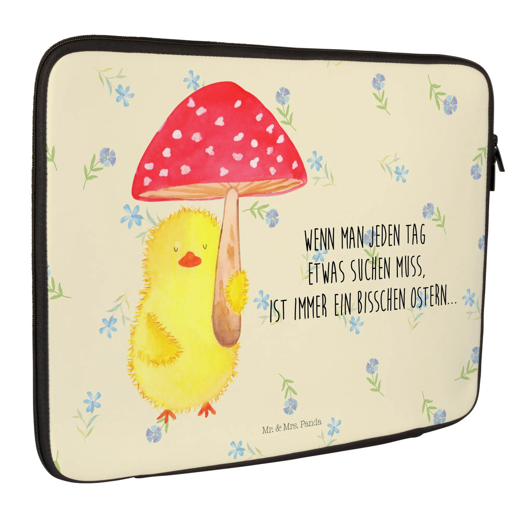 Notebook Tasche Küken Fliegenpilz Notebook Tasche, Laptop, Computertasche, Tasche, Notebook-Tasche, Notebook-Reisehülle, Notebook Schutz, Ostern, Osterhase, Ostergeschenke, Osternest, Osterdeko, Geschenke zu Ostern, Ostern Geschenk, Ostergeschenke Kinder, Ostern Kinder, Küken, Fliegenpilz, Glückspilz, Frohe Ostern, Ostergrüße